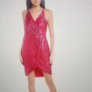 TRINA TURK ALLURE SEQUIN MINI PINK DRESS SIZE 12